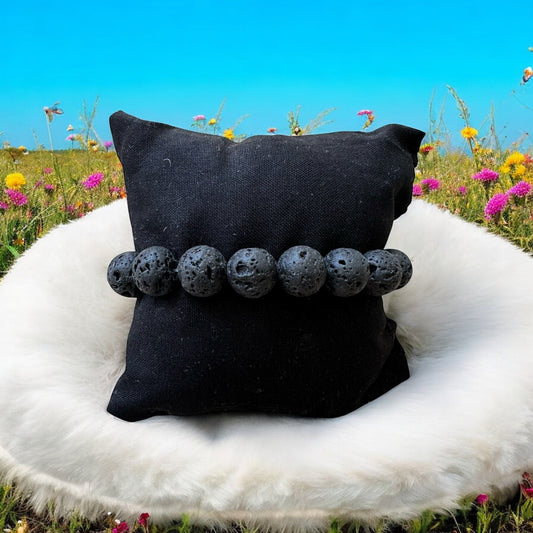Bracelet Pierre de Lave - Ancrage, protection & style volcanique | Pierre naturelle
