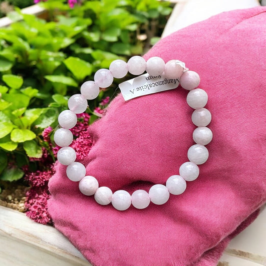 Bracelet Manganocalcite - Douceur, cœur apaisé & confort émotionnel | Pierre naturelle rose