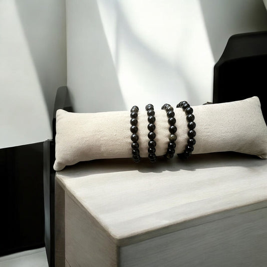 Bracelet Obsidienne Dorée 8 mm - Protection, ancrage & éclat solaire | Pierre naturelle