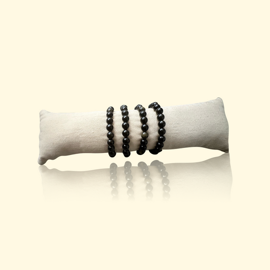 Bracelet Obsidienne Dorée 8 mm - Protection, ancrage & éclat solaire | Pierre naturelle