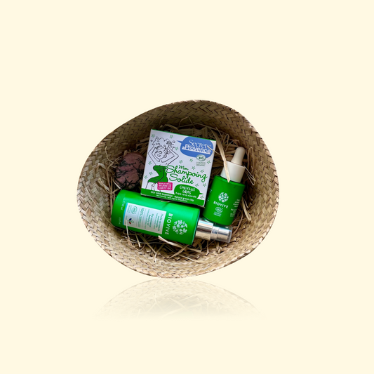 Coffret MALIKA - Huile universelle + Élixir, Shampoing solide & Galet Rhodonite
