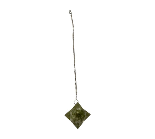 Pendule Merkaba en pierre naturelle péridot