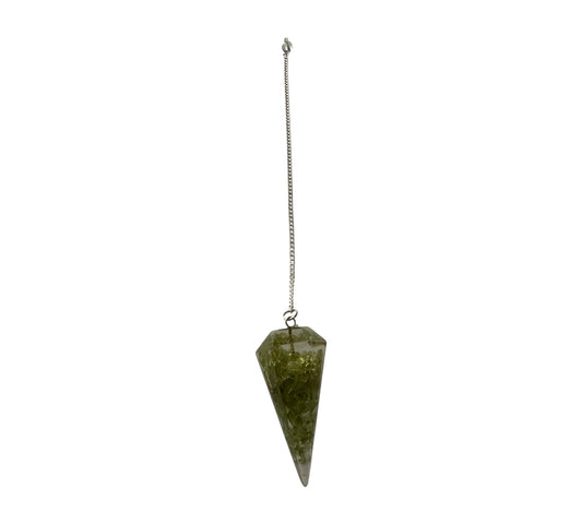 Pendule divinatoire en péridot naturel