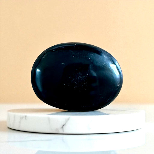 Pierre naturelle Galet Obsidienne Noir
