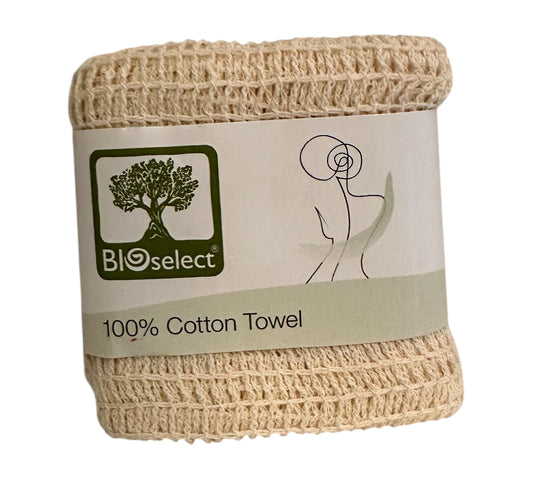 Serviette en coton corps & visage 100%cotton Bioselect