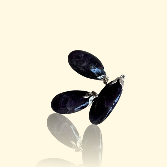 Pendentif Améthyste Foncée - Calme, clarté & élégance pourpre | Pierre naturelle