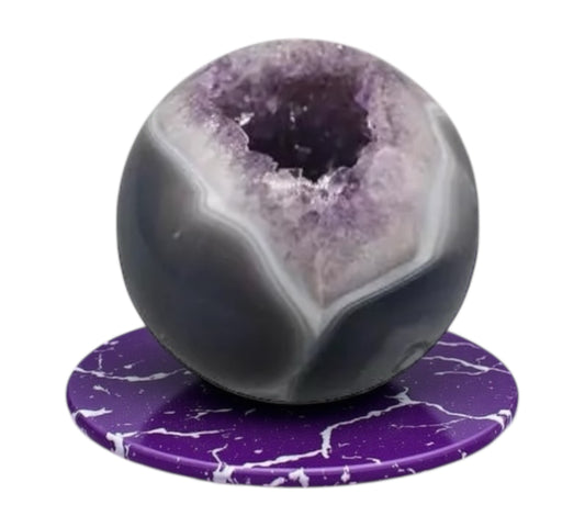 Boule de cristal en améthyste | Sérénité, intuition & énergie spirituelle