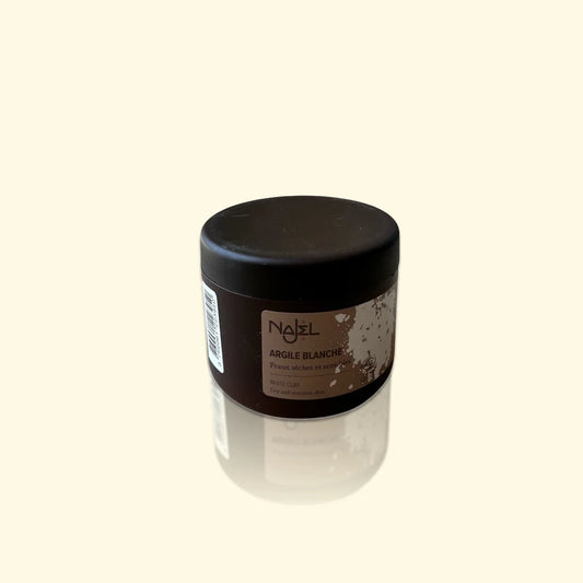 Argile Blanche NAJEL 90 g - Kaolin 100 % naturel | Peaux sèches & sensibles, France