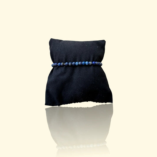 Bracelet Lapis Lazuli 4 mm - Elégance & expression | Pierre naturelle bleue