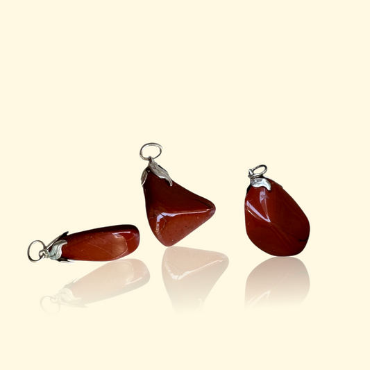 Pendentif Jaspe Rouge - Énergie, Confiance & ancrage | Pierre naturelle