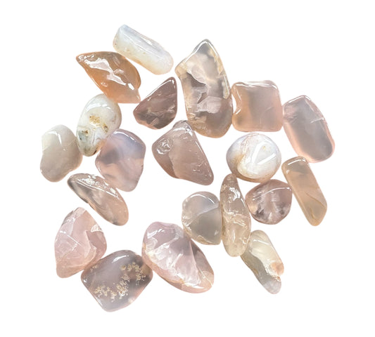 Pierre roulée naturelle Calcédoine Rose