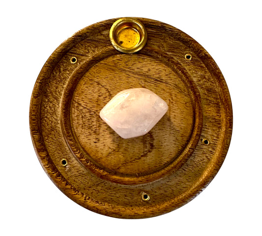 Porte -Encens Quartz Rose