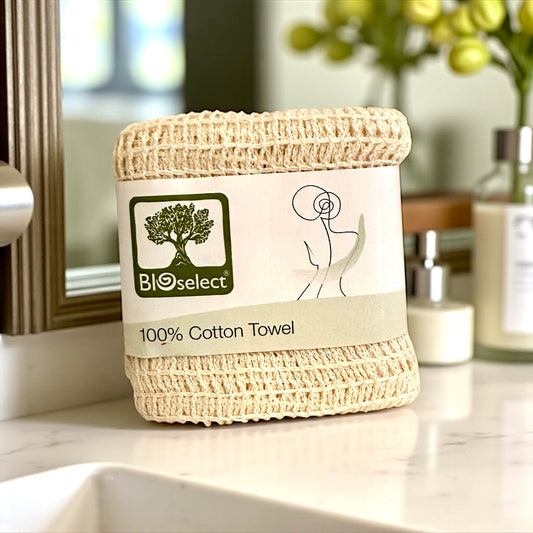 Serviette en coton corps & visage 100%cotton  Bioselect
