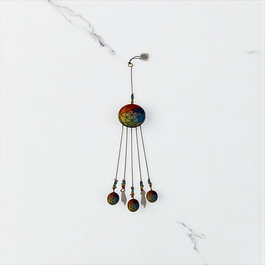 Suspension fleur de vie 7 chakras