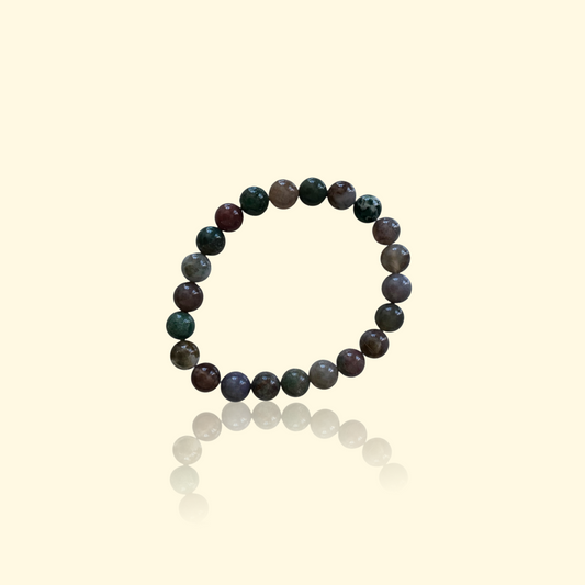 Bracelet Agate Mousse 8 mm - Ancrage, renouveau & nature intérieure | Pierre naturelle
