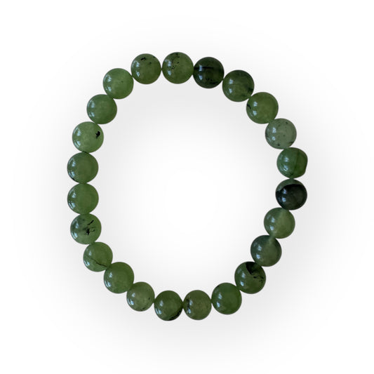 Bracelet pierre naturelle Jade 8 mm – Sérénité, Abondance et Harmonie Intérieure