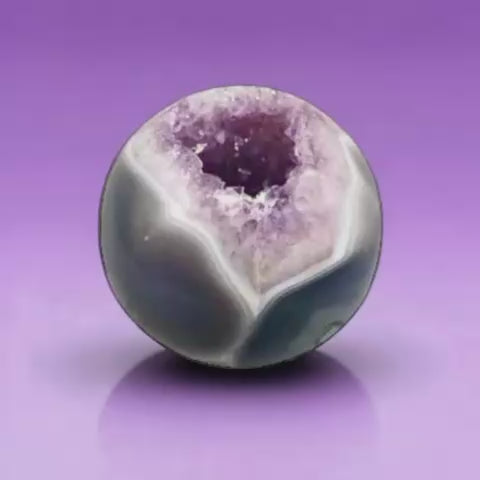 Boule de cristal en améthyste | Sérénité, intuition & énergie spirituelle